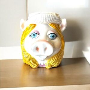 Vintage "Miss Piggy" Muppet 3D ceramic coffee mug Jim Henson